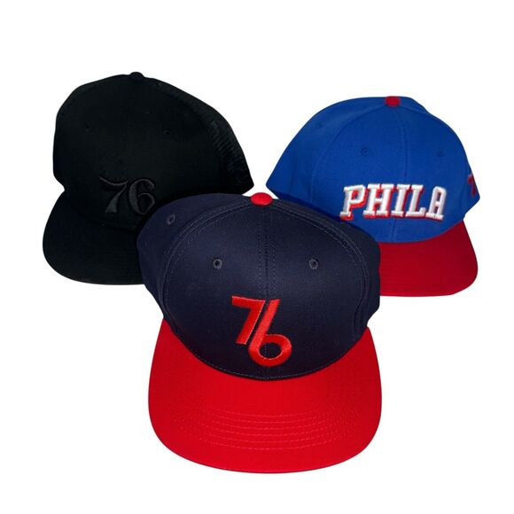 NBA Philadelphia 76ers Snapbacks - Lot of 3 - Picture 1 of 5